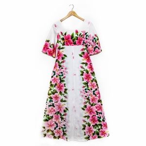 ui-maikai hawaiian maxi dress - vintage 60s 70s